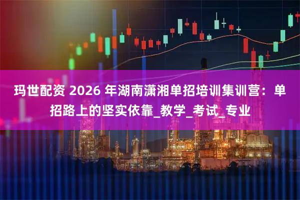 玛世配资 2026 年湖南潇湘单招培训集训营：单招路上的坚实依靠_教学_考试_专业